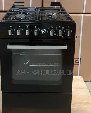 Black BJS 60X60 3-Gas+1 Hot Plate With Turbo-Fan B3+1E