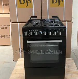 Black BJS 60by60 3-Gas+1 Hot Plate With Turbo-Fan B3+1E