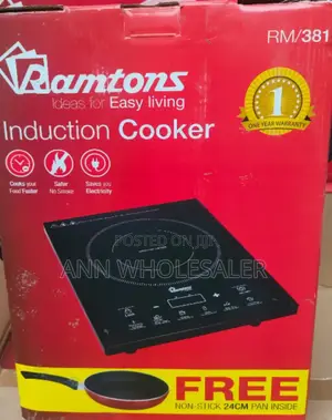 Ramtons Induction Cooker Plus Free 24 Cm Pan RM/I