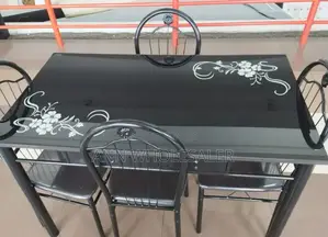 Executive Black 4 Seater Dinning Table E4S