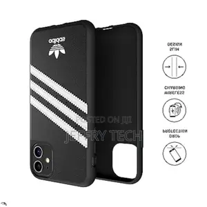 iPhone 11 Case Adidas Cover - Black White TPU Three Stripes