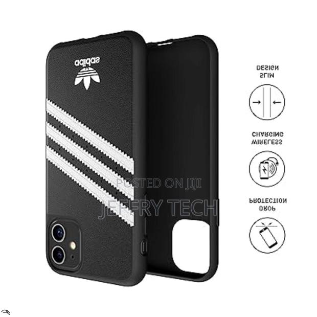 iPhone 11 Case Adidas Cover - Black White TPU Three Stripes - thumbnail 3