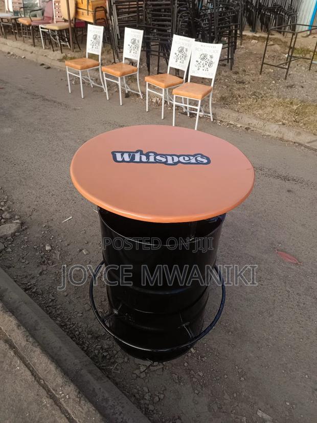 Bar Drum Table, Black and Gold  - thumbnail 2