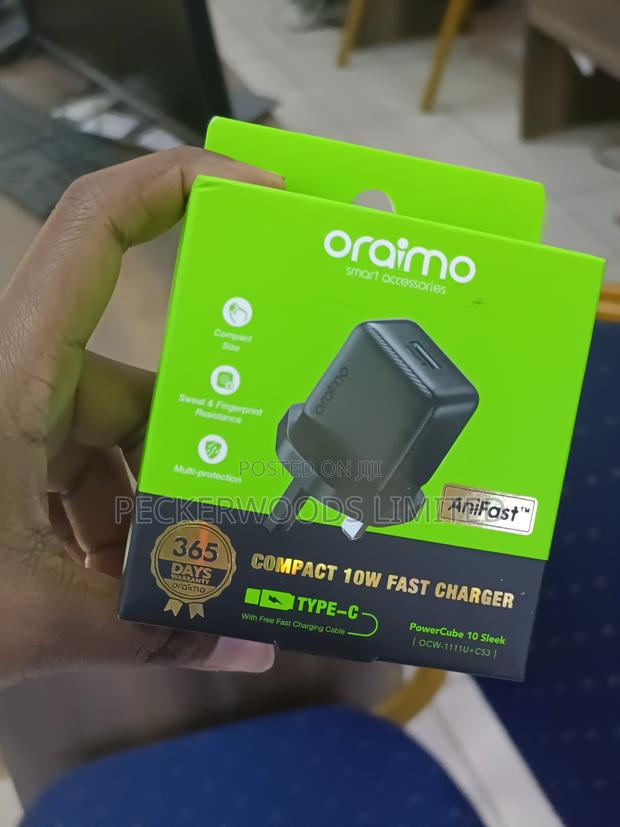Compact 10W Antifast Charging Oraimo Type C Charger