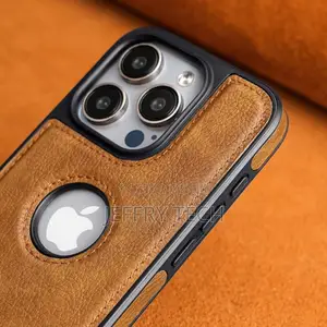 Leather Logo Cut Case for Apple iPhone 13 Pro Max