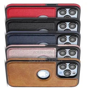 Leather Logo Cut Case for Apple iPhone 13 Pro Max