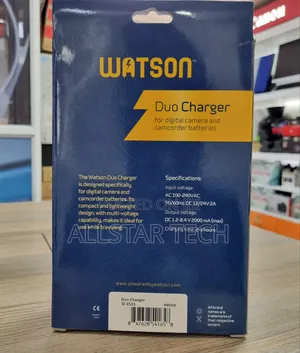 WATSON Charger for Digital Camera and Camcorder Batteries