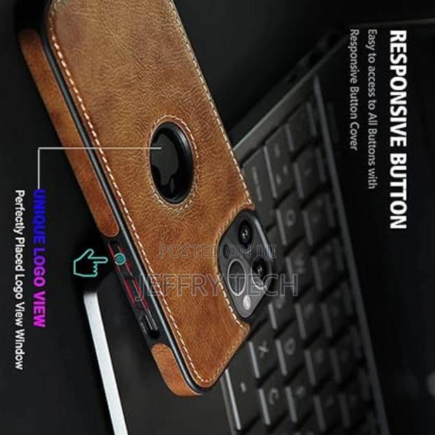 iPhone 14 Pro Max (Flexible Pu Leather With Logo Cut - thumbnail 2