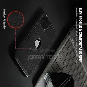 iPhone 16 (Flexible Pu Leather With Logo Cut Soft Touch Case