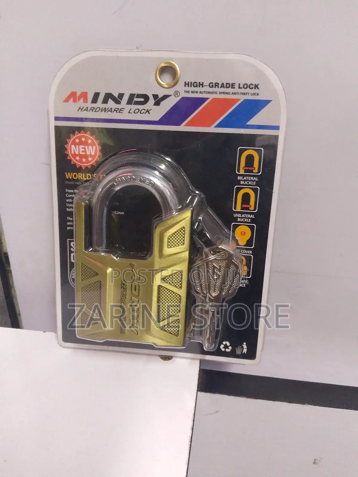 Mindy Padlock With 3 Keys Made of Hardened Steel