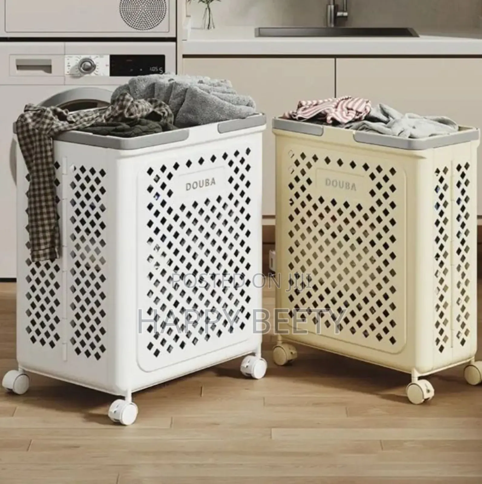 Big Foldable Eco-Friendly Laundry Storage Basket With Wheel