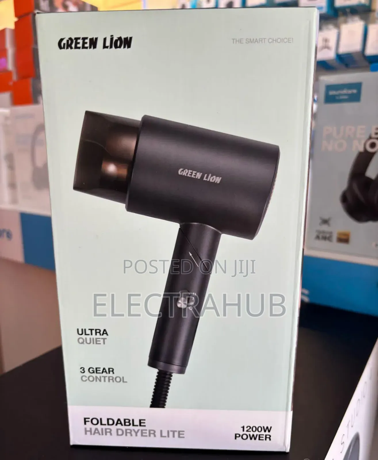 Green Lion Foldable 1200W Hair Dryer Brand New Sealed