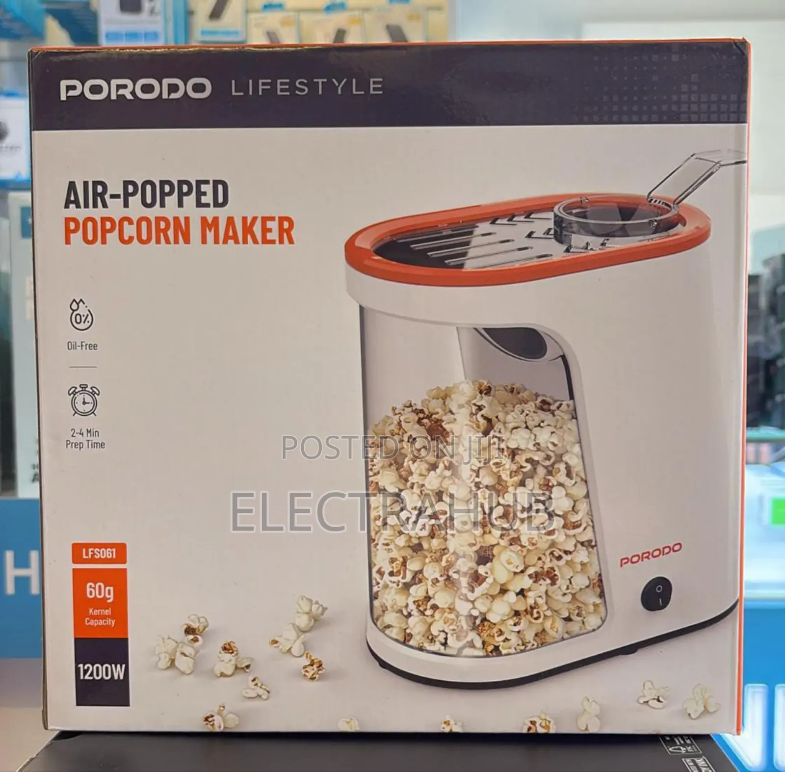 Porodo Detachable Tank Popcorn Maker New Sealed