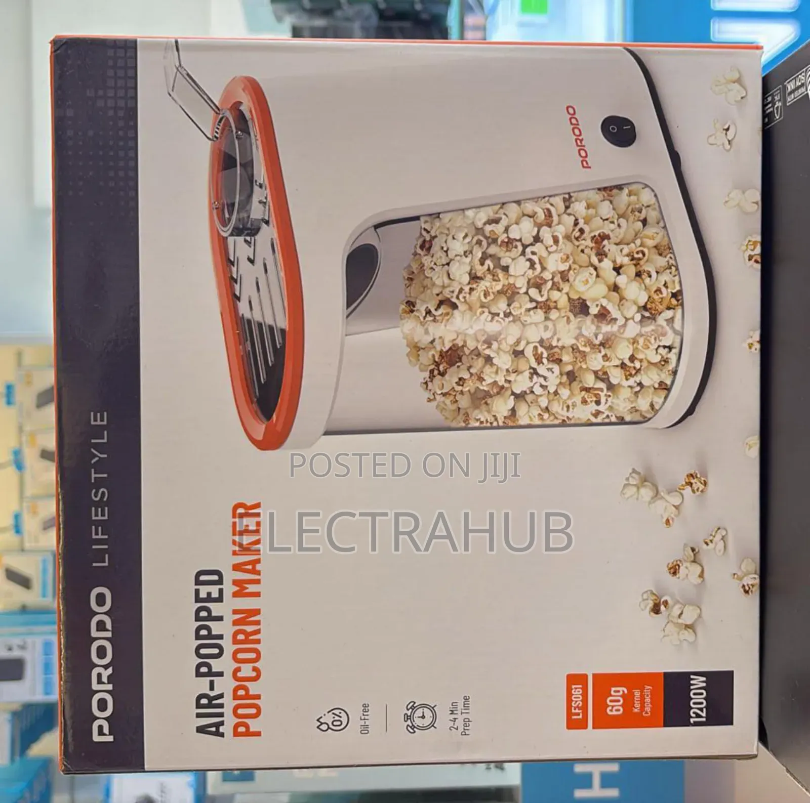 Porodo Detachable Tank Popcorn Maker New Sealed