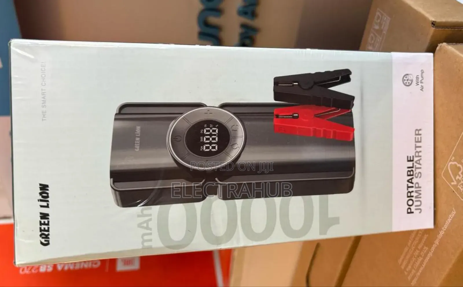 Green Lion Portable Jump Starter With Air Pump New Sealed