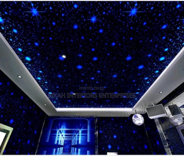 Black Wallpaper With Blue Stars - main view