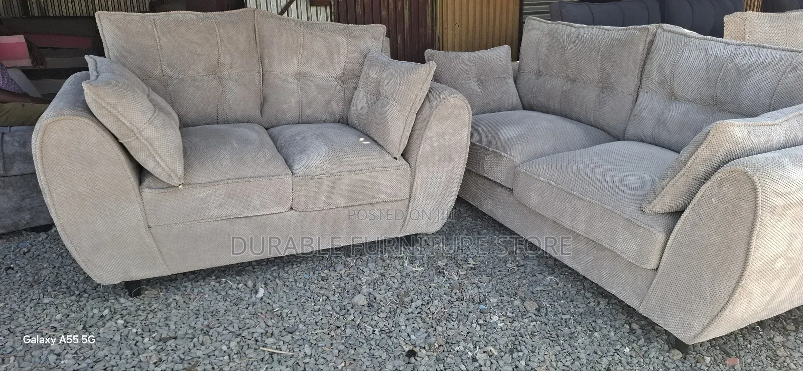 5 Seater Sofa Butterfly With Bubble Fabric