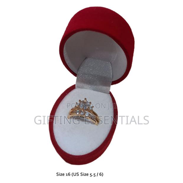 Beautiful Simple Silver Gold Engagement Ring With Box Packaging - thumbnail 6