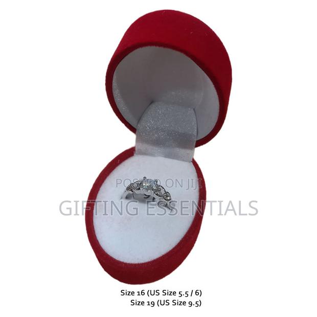 Beautiful Simple Silver Gold Engagement Ring With Box Packaging - thumbnail 7