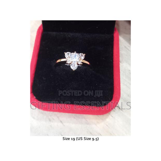 Beautiful Simple Silver Gold Engagement Ring With Box Packaging - thumbnail 9