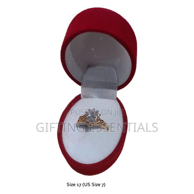 Beautiful Simple Silver Gold Engagement Ring With Box Packaging - thumbnail 16