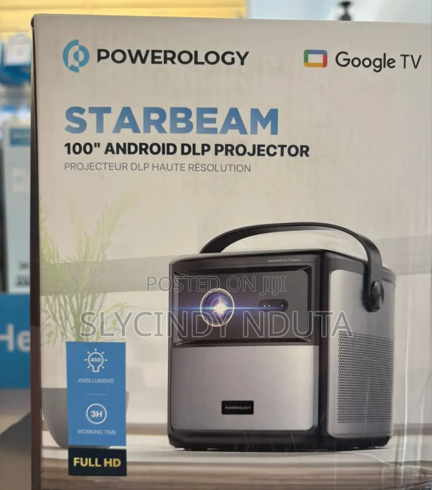 Powerology Starbeam 100” DLP Projector With Google TV