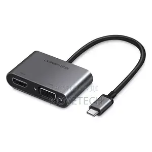 Type C Ugreen Usb-C to Hdmi+Vga Converter With Pd for Laptop