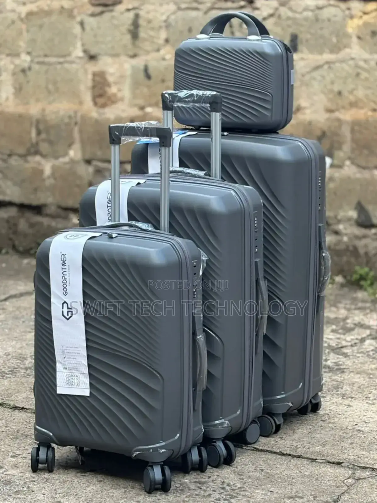 Suitcase 4 in 1 Rubber Unbreakable Double Zip