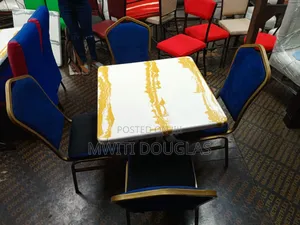 Very Appealing Hotel Dinning Set of Four Chairs a Table
