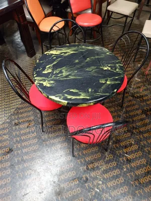 Fortune Modern Circular Table Three Chairs Dining Set