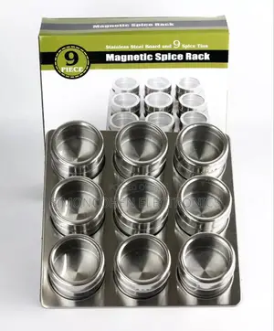 Magnetic Cruet Condiment Spice Jar Set
