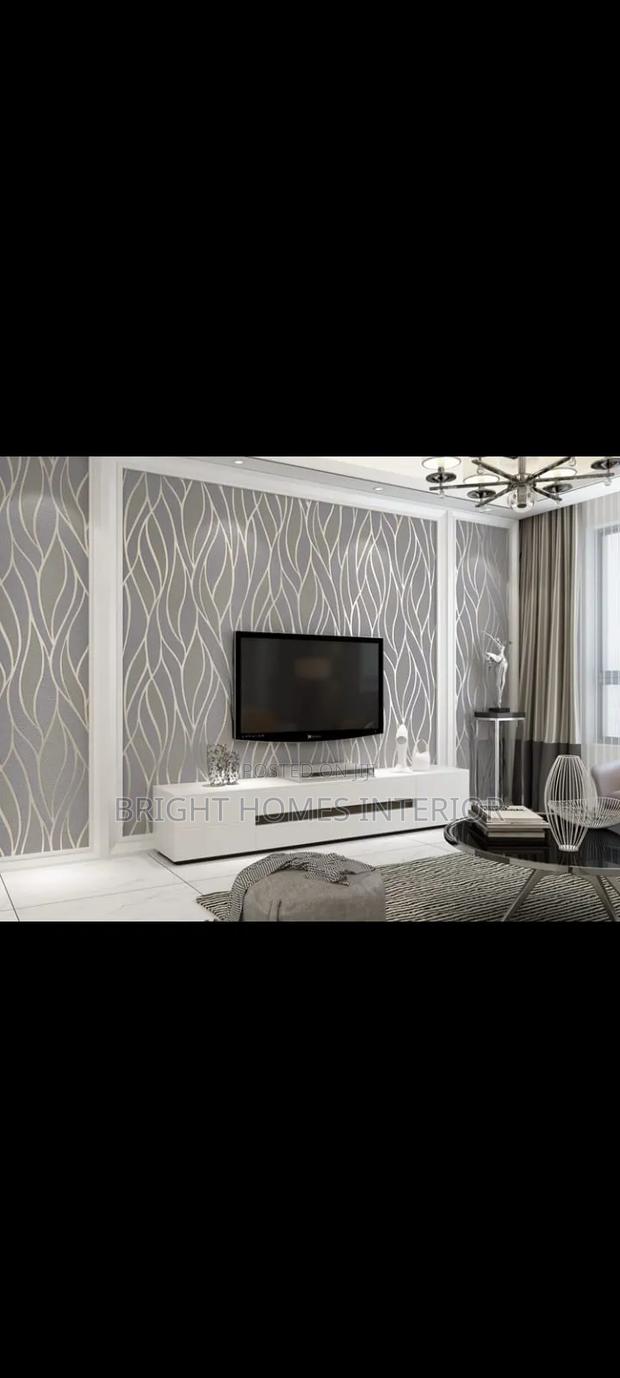 Grey Patterned Wallpaper Available