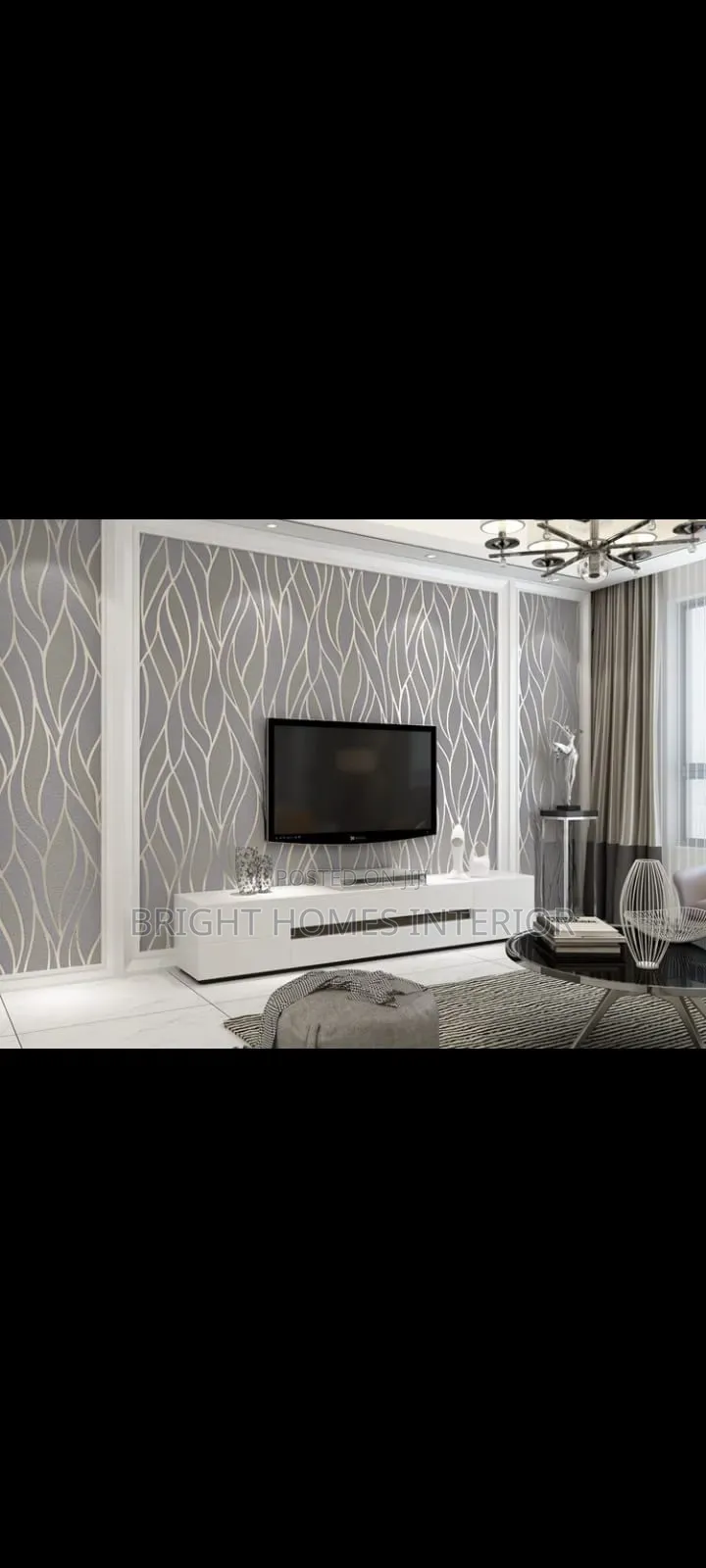 Grey Patterned Wallpaper Available