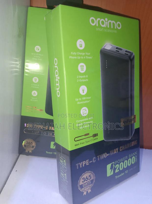20000 Mah Oraimo Powerbank Traveler 12 Quick Charge