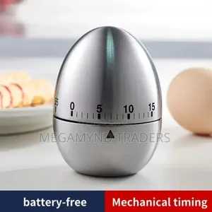 Mechanical Stainless Steel Egg Shape Timer / Kitchen Timer