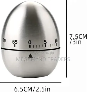 Mechanical Stainless Steel Egg Shape Timer / Kitchen Timer