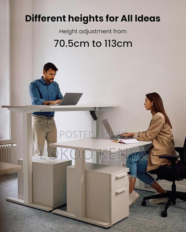 Office Desk: 1.4 Meter Electric Height Office Desk