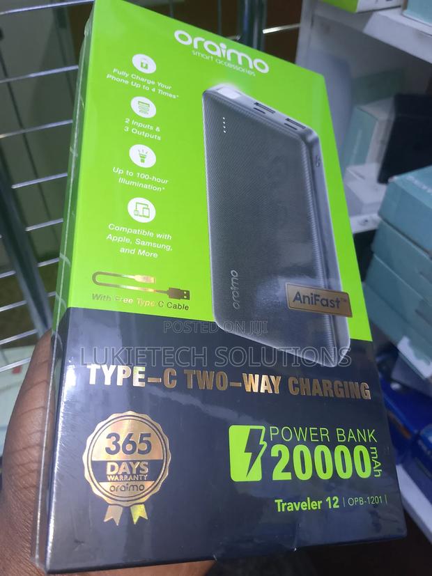20000 Mah Oraimo Powerbank.Two Inputs Three Output - thumbnail 3
