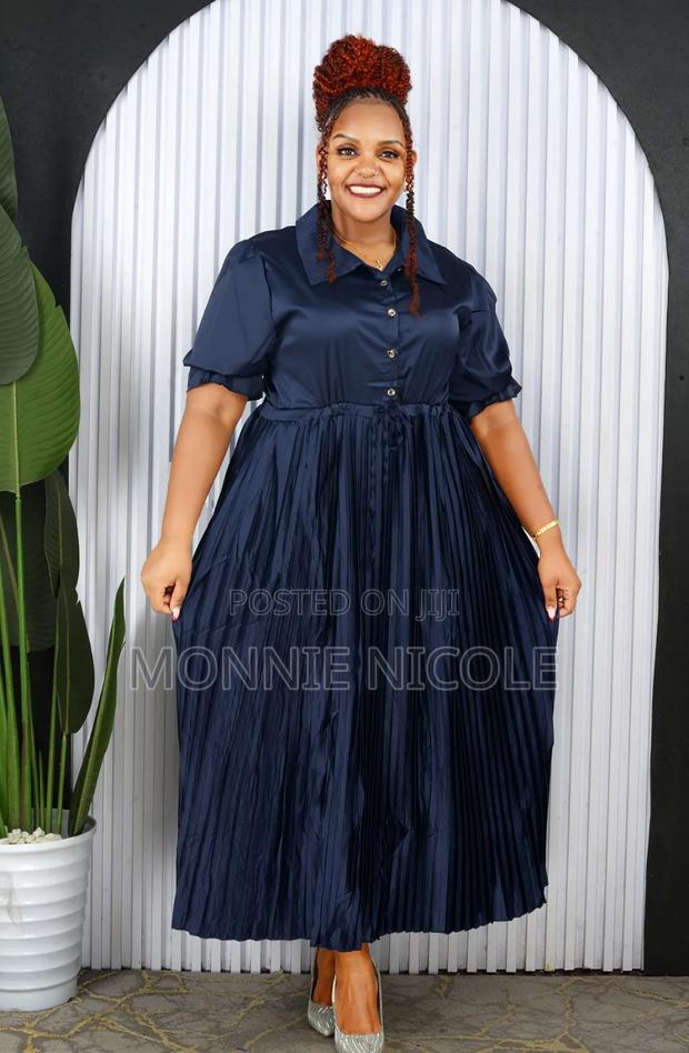 Satin Shirt-Waist Dress. Excellent Quality.