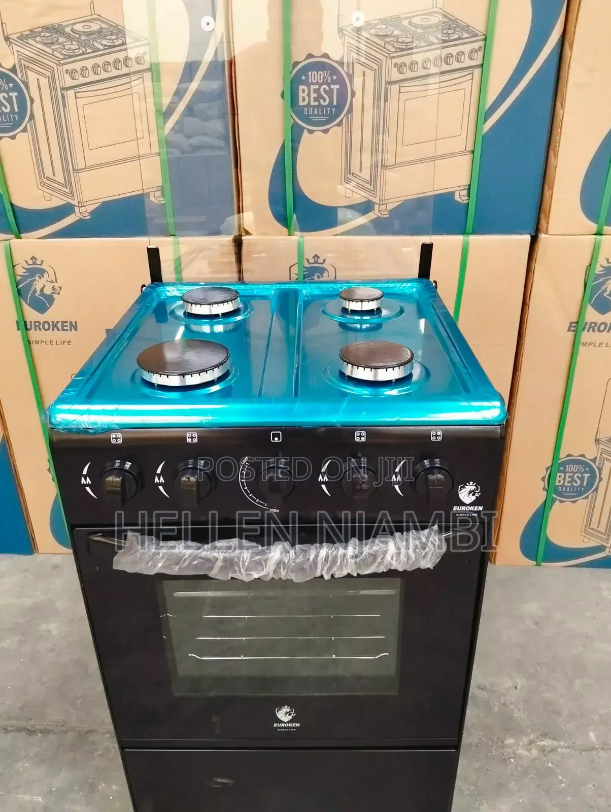 Euroken 3gas + 1e 50 by 55cm Cooker- Euros55-3+1-E
