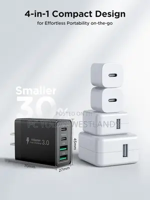 USB C Charger Block, 40W 4-Port Fast Charger iPhone 16