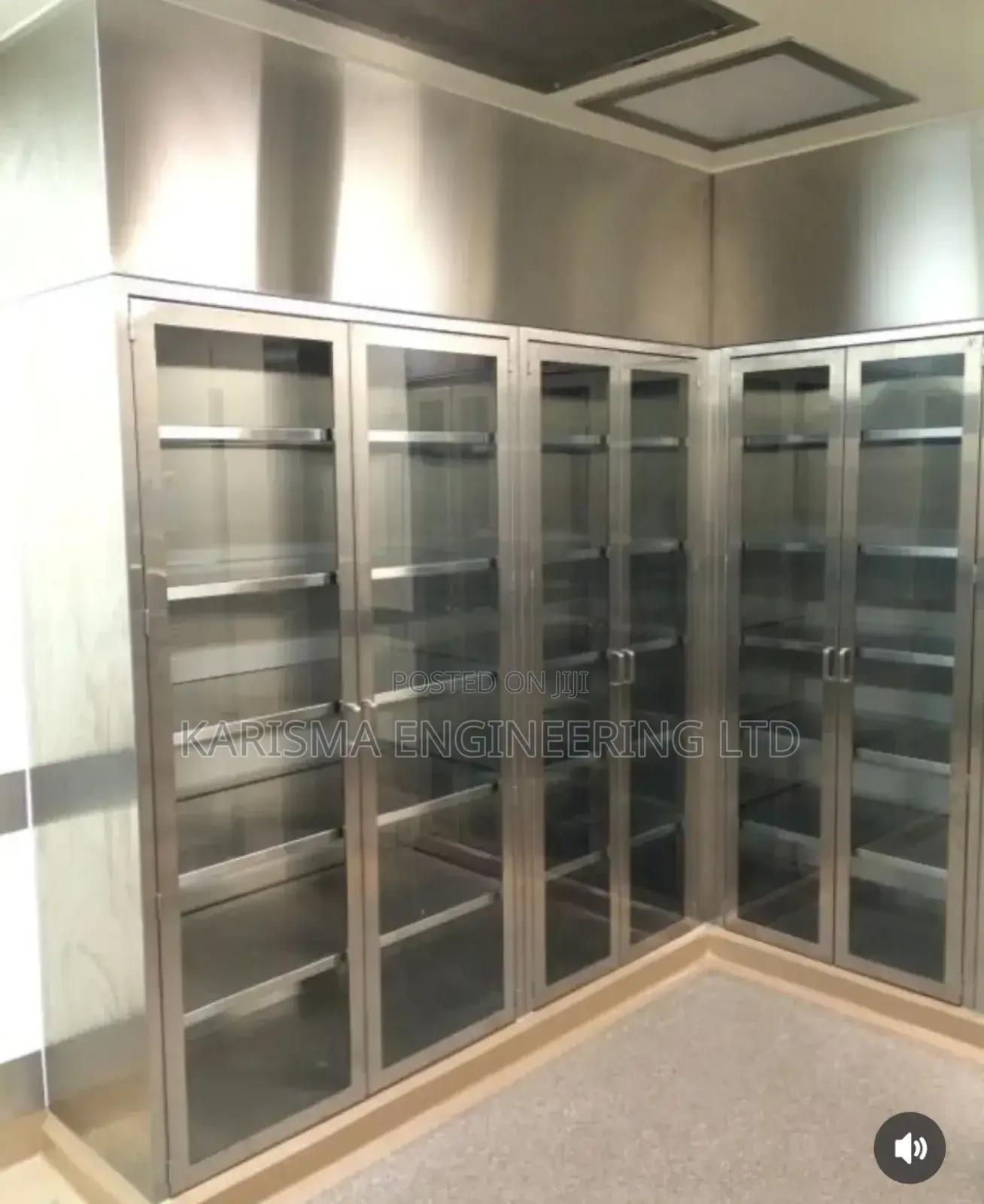 Stainless Steel Shelf With Glass