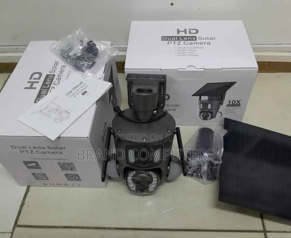 Ubox 4MP Dual Lens 4G PTZ Solar Simcard Camera 10x Zoom Lens