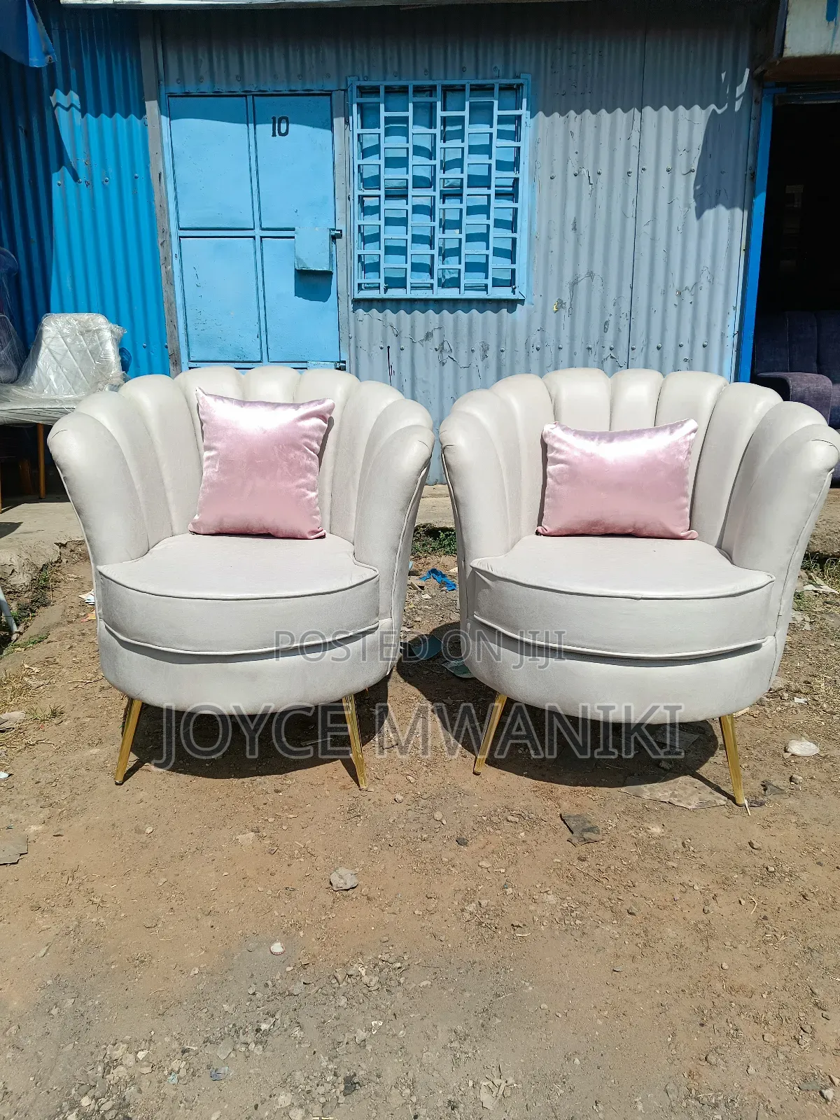 Flower Seats, or Pedicure Seats 2 Pieces, Cream 