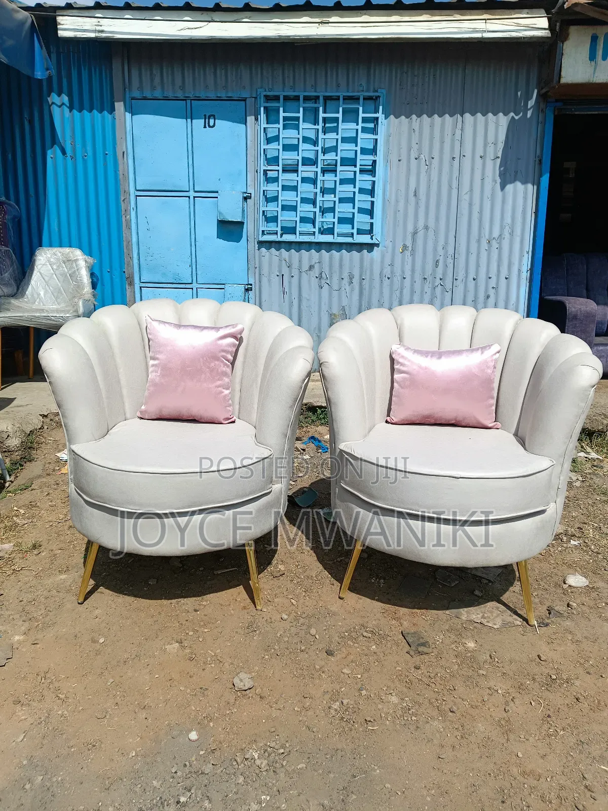 Flower Seats, or Pedicure Seats 2 Pieces, Cream 