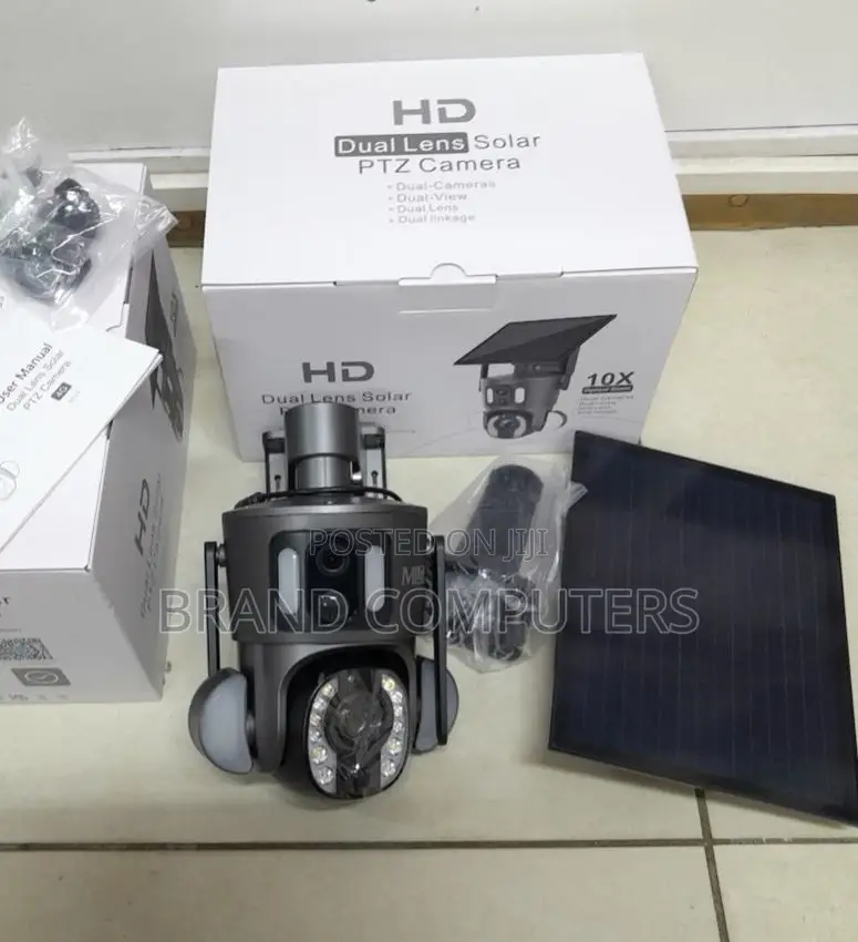 10X Ubox Dual Lens Security Camera 4G Solar Powered 4MP PTZ