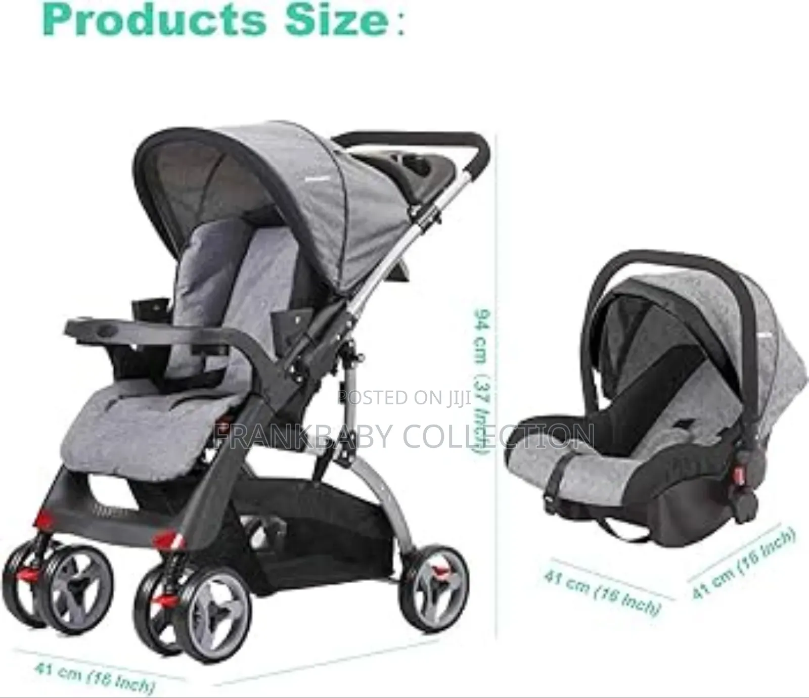 Brand New 3-in-1 Baby Pram Stroller