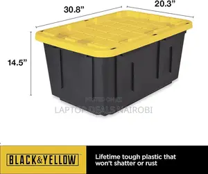 BLACK YELLOW CX, 27-Gallon Heavy Duty Tough Container