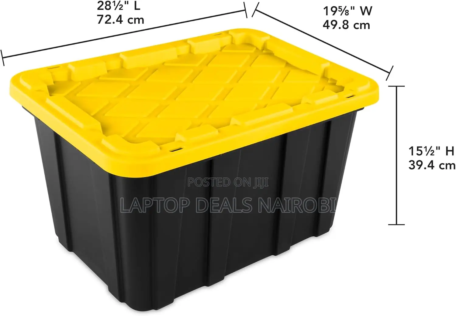 Stackable Storage Bins, Heavy Duty Totes W/ Lids, 27 Gallon