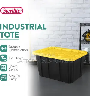 Stackable Storage Bins, Heavy Duty Totes W/ Lids, 27 Gallon